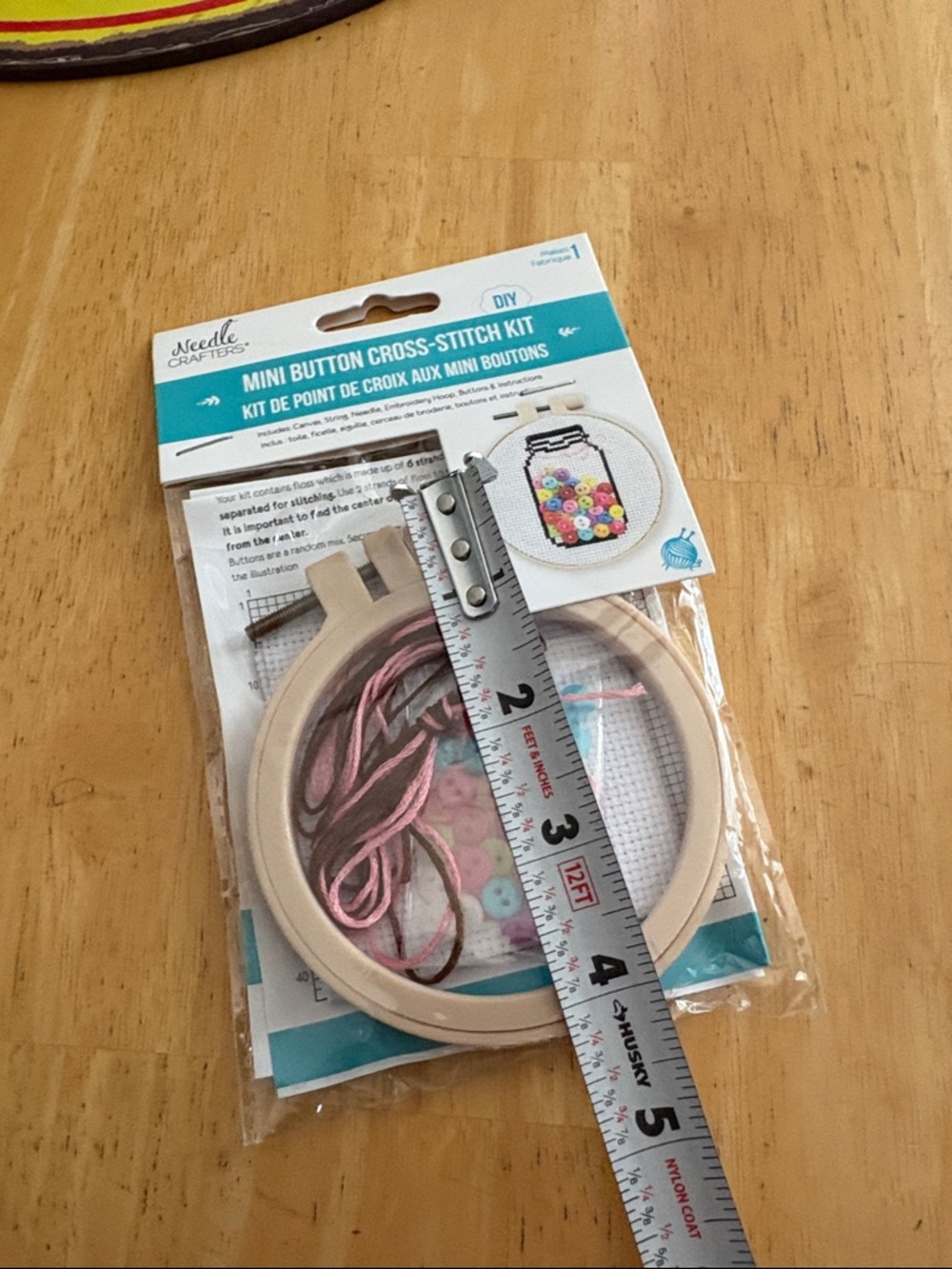 Mini Button Cross-Stitch Kit - Pastel Multi - Picture 7 of 7